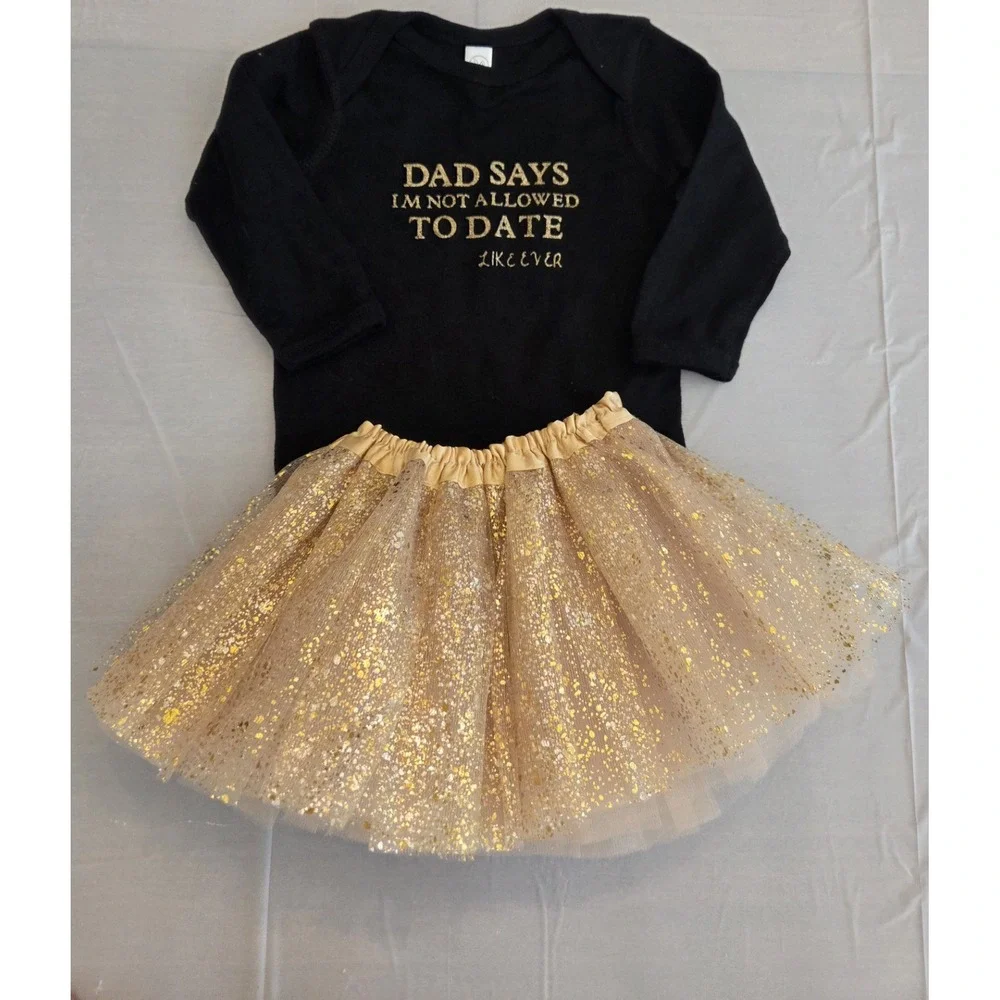 Rabbit Skins Outfit Infant Dad Says I'm Not Allowed To Date Like Ever Glitter...
